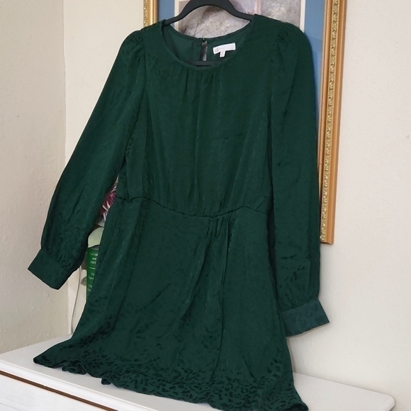 Leopard print Green Girls Dress Party Wedding Christmas Xl - Picture 1 of 12